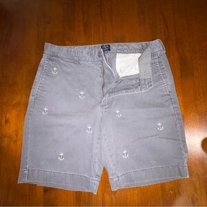 J. Crew Navy Blue Men's Shorts with Anchor Embroidery